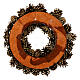 Korona adwentowa ośnieżona, szyszki perły gwiazdki i suszone kwiaty, śr. 35 cm s4