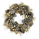White Advent wreath with dried flowers and pinecones, 14 in s1