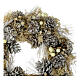 Advent wreath dried flowers 35 cm white pine cones s2