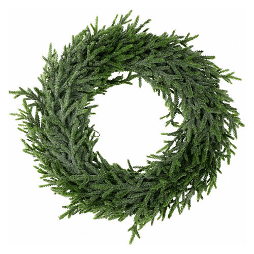 Couronne Avent pailletée verte 45 cm 1