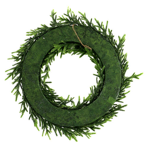 Couronne Avent pailletée verte 45 cm 5