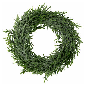 Green Advent wreath glitter Christmas wreath 45 cm 