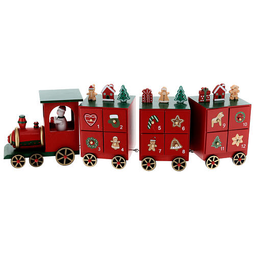 Advent calendar, animated toy train, 6x20x4 in 1