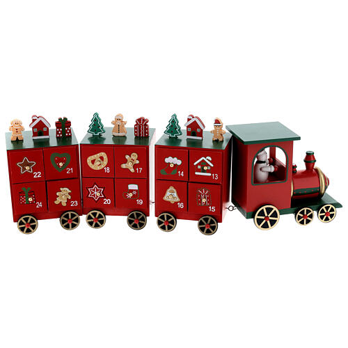 Advent calendar toy train animated 15x50x10cm 7
