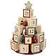 Calendario Adviento árbol Navidad madera estrella purpurina 30 cm s3