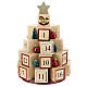 Calendario Adviento árbol Navidad madera estrella purpurina 30 cm s5