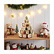 Calendario Adviento árbol Navidad madera estrella purpurina 30 cm s2