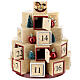 Calendario Adviento árbol Navidad madera estrella purpurina 30 cm s3