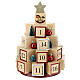 Calendario Adviento árbol Navidad madera estrella purpurina 30 cm s6
