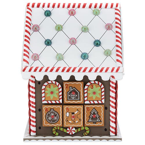 Advent calendar, wooden gingerbread house, 12x8x10 in 9