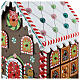 Calendrier Avent maison en pain d'épices 30x20x25 cm bois s6