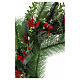 Adventskranz aus künstlichen Tannen- und Eukalyptuszweigen sowie roten Beeren, 60 cm s3