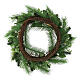 Advent wreath of 24 in, eucalyptus branches and red berries s6