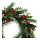 Advent wreath 60cm nest of eucalyptus twigs red berries s2