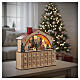Adventskalender aus Holz mit Winterszene im nordischen Stil – 35 × 40 × 10 cm s2
