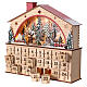 Calendario dell'Avvento carillon legno paesaggio invernale stile tedesco 35x40x10 cm s3