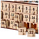 Calendario dell'Avvento carillon legno paesaggio invernale stile tedesco 35x40x10 cm s4