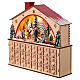 Calendario dell'Avvento carillon legno paesaggio invernale stile tedesco 35x40x10 cm s3