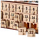 Advent calendar wooden music box winter landscape German style 35x40x10 cm s4