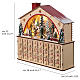 Advent calendar wooden music box winter landscape German style 35x40x10 cm s3