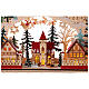 Wooden Advent calendar with music box and lights, German style, 16x18x5 in s5