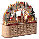 Wooden Advent calendar with music box and lights, German style, 16x18x5 in s6