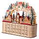 Wooden Advent calendar with music box and lights, German style, 16x18x5 in s9