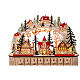 Calendario de Adviento carillón madera estilo alemán iluminado 40x45x15 cm s5