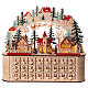 Calendario dell'Avvento carillon legno stile tedesco illuminato 40x45x15 cm s1