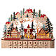 Calendario dell'Avvento carillon legno stile tedesco illuminato 40x45x15 cm s2