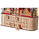 Calendario dell'Avvento carillon legno stile tedesco illuminato 40x45x15 cm s3