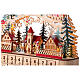 Calendario dell'Avvento carillon legno stile tedesco illuminato 40x45x15 cm s7