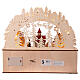 Calendario dell'Avvento carillon legno stile tedesco illuminato 40x45x15 cm s10