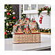 Calendario dell'Avvento carillon legno stile tedesco illuminato 40x45x15 cm s2