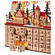Calendario dell'Avvento carillon legno stile tedesco illuminato 40x45x15 cm s3