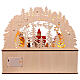 Calendario dell'Avvento carillon legno stile tedesco illuminato 40x45x15 cm s8