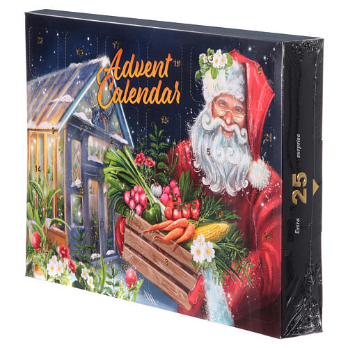 Adventskalender mit Saatgut und Gewächshaus, Modell "Weihnachtsmann vor Gewächshaus", 24 verschiedene Sorten 6