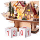 Advent dater, wooden Christmas tree with LED lights, 14x12x4 in s2