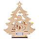 Datario Adviento árbol de Navidad madera luminoso led blanco cálido 35x30x10 cm s6