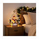 Datario Adviento árbol de Navidad madera luminoso led blanco cálido 35x30x10 cm s2