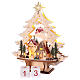 Advent calendar Christmas tree luminous wood warm white LED 35x30x10 cm s3