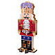 Calendario dell'Avvento Schiaccianoci di Natale giacca rossa legno 55x25x5 cm s4