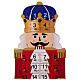 Christmas Nutcracker Advent Calendar red wooden jacket 55x25x5 cm s5