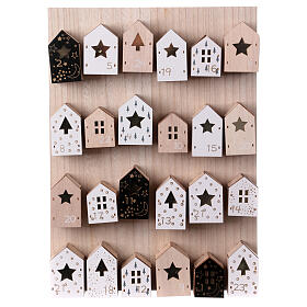 Adventskalender aus MDF in Naturholzoptik – 45 × 35 × 5 cm