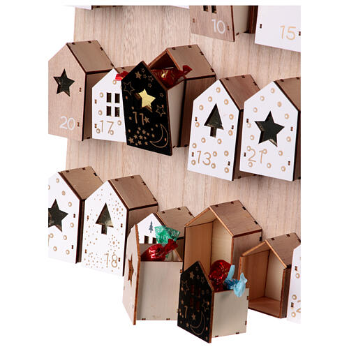 Adventskalender aus MDF in Naturholzoptik – 45 × 35 × 5 cm 6