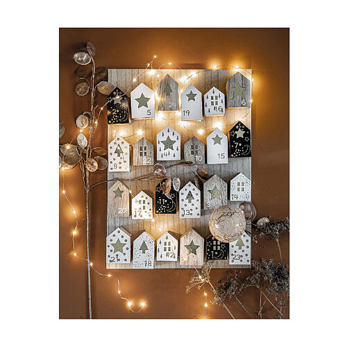 Natural wood color Advent calendar 45x35x5 cm 3