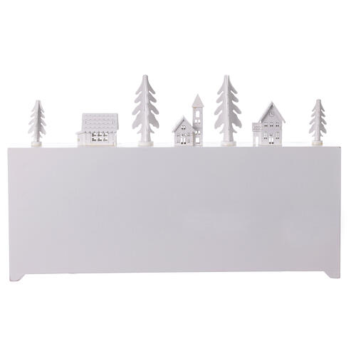 Adventskalender aus weiß lackiertem MDF mit Dekor – 30 × 10 × 45 cm 12