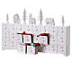 Adventskalender aus weiß lackiertem MDF mit Dekor – 30 × 10 × 45 cm s6