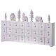 Adventskalender aus weiß lackiertem MDF mit Dekor – 30 × 10 × 45 cm s7