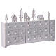 Adventskalender aus weiß lackiertem MDF mit Dekor – 30 × 10 × 45 cm s9